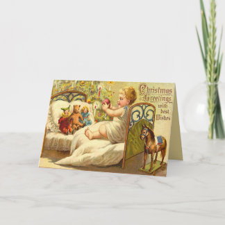 Tarjeta Festiva Niños disfrutando de regalos de navidades