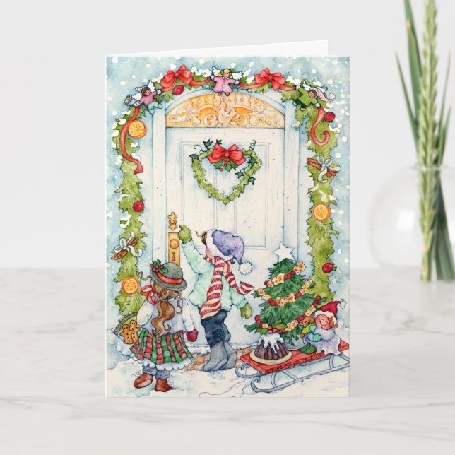 Tarjeta Festiva Niños en carga (Anverso)