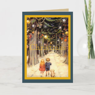Tarjeta Festiva Niños en Lane Navidades