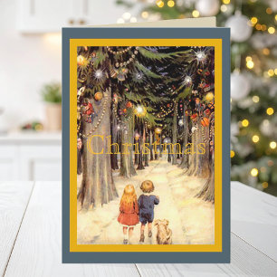 Tarjeta Festiva Niños en Lane Navidades