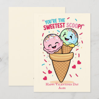 Tarjeta Festiva Niños graciosos Día de San Valentín lindos