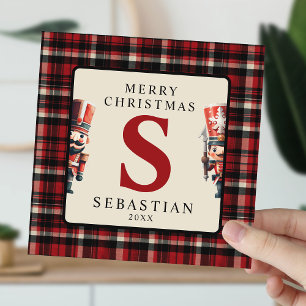 Tarjeta Festiva Niños Monogramas Navidades Navidades de fotografía