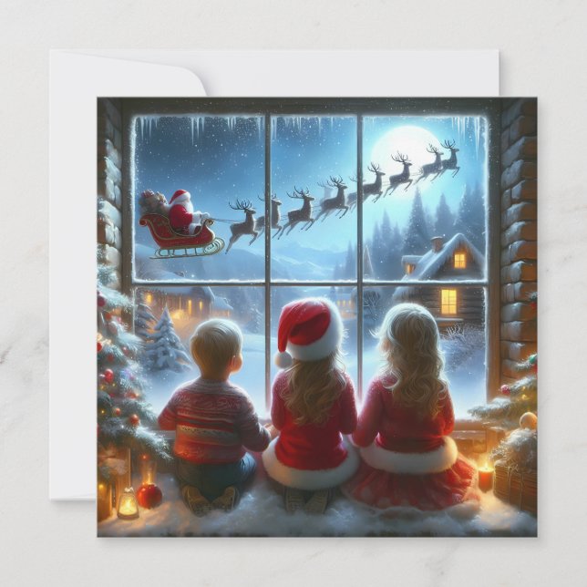 Tarjeta Festiva Niños navidades (Anverso)