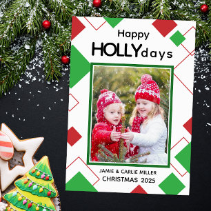 Tarjeta Festiva Niños Navidades de los Felices Hollydays, de color