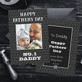 Tarjeta Festiva No 1 Día del Papi Nombre Y Foto Del Padres