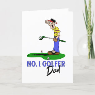 Tarjeta Festiva No. 1 Golfer Dad