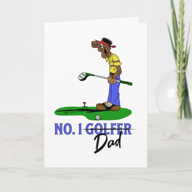Tarjeta Festiva No. 1 Golfer Dad (Anverso)