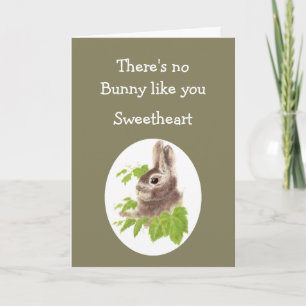 Tarjeta Festiva No Bunny Like You Love Notes Snovia Rabbit