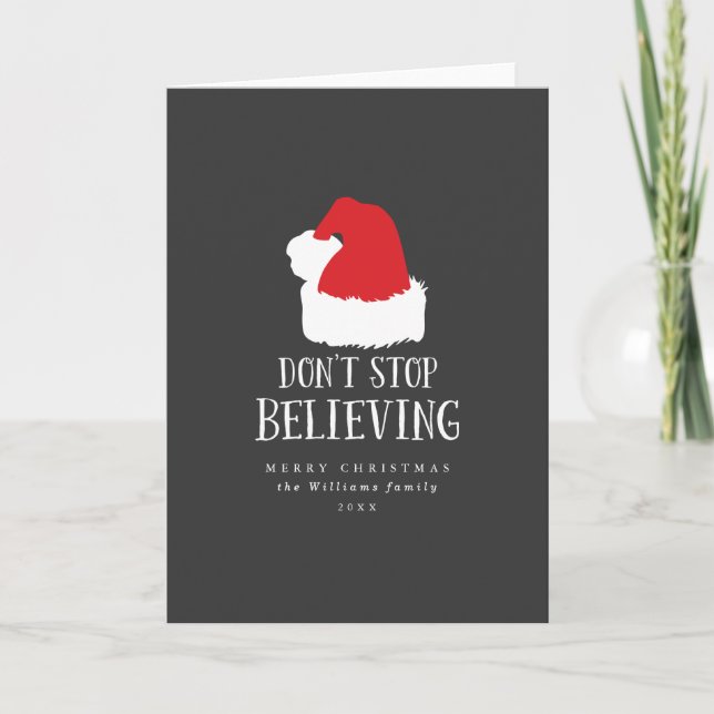 Tarjeta Festiva No dejes de creer en Navidades (Anverso)
