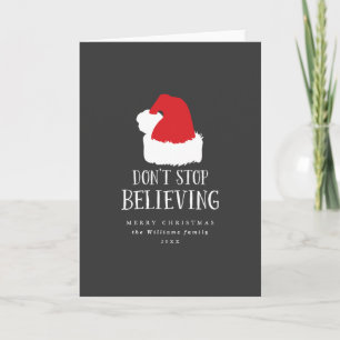 Tarjeta Festiva No dejes de creer en Navidades