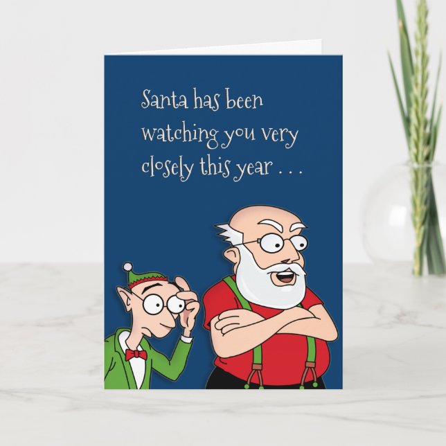 Tarjeta Festiva No desperdicies el tiempo de Santa (Anverso)