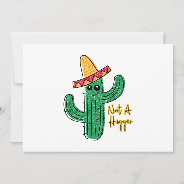 Tarjeta Festiva No es un gran cactus (Anverso)