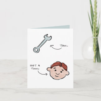 Tarjeta Festiva No es una herramienta día del padre - llave ingles