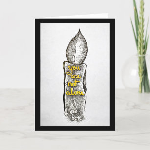 Tarjeta Festiva No estás solo, estoy aquí cita de amistad