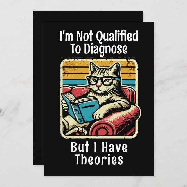 Tarjeta Festiva No estoy calificado para diagnosticar, pero tengo  (Anverso / Reverso)