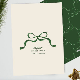 Tarjeta Festiva no foto navidades arco retro moderno verde
