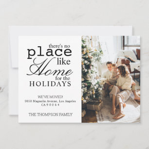 Tarjeta Festiva No hay lugar como el hogar Foto de mudanza