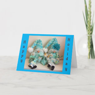 TARJETA FESTIVA NO HAY LUGAR COMO "GNOME" PARA LAS VACACIONES Y AM