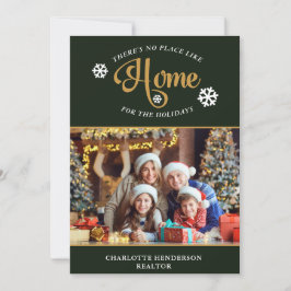 Tarjeta Festiva No hay lugar como vacaciones para Navidades de fot