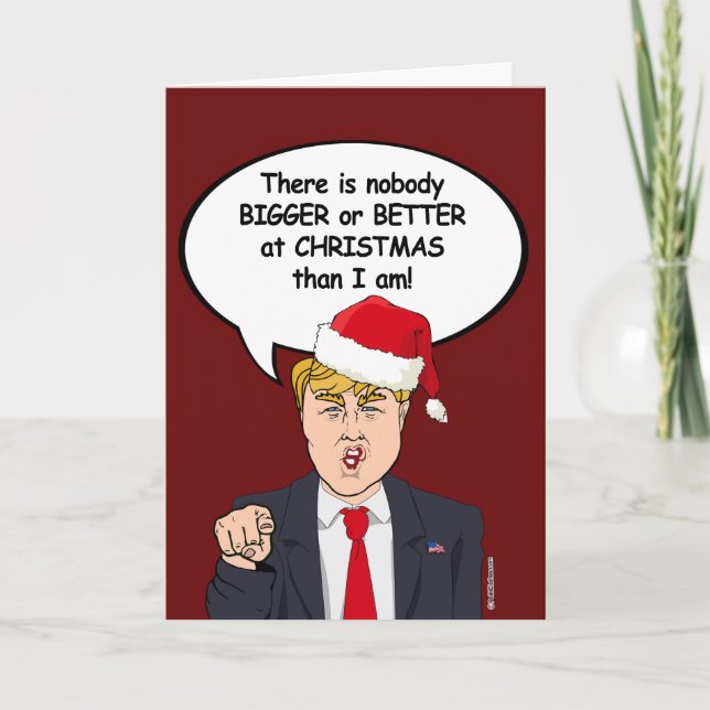 Tarjeta Festiva No hay mejor Navidades que Trump (Anverso)
