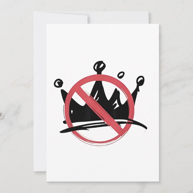 Tarjeta Festiva No hay reyes en Estados Unidos 2025 4 de julio (Anverso)