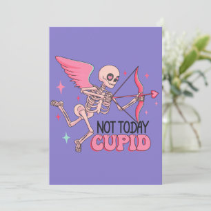 Tarjeta Festiva No Hoy Cupido Divertido Anti San Valentín