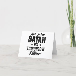 Tarjeta Festiva No Hoy Satanás Tampoco Mañana