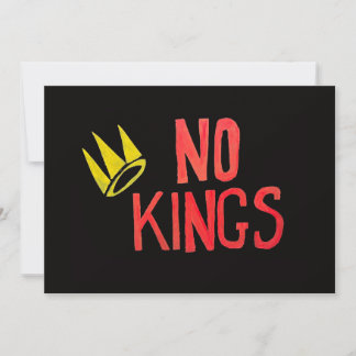 Tarjeta Festiva No Kings Proud to be An American Sign