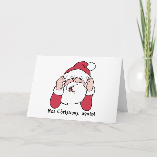 Tarjeta Festiva No más Navidades Santa Card (Anverso)