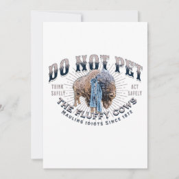 Tarjeta Festiva No Mascota Las Vacas Fluffy