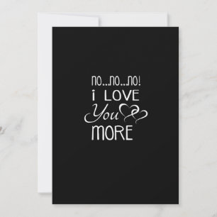 Tarjeta Festiva No No No Te Amo Más Estilo de Pareja Juguetona