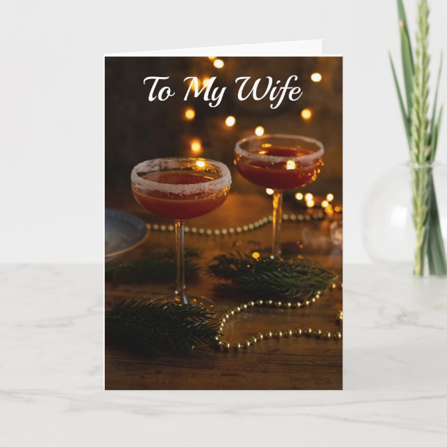 TARJETA FESTIVA NO PUEDE ESPERAR A CELEBRAR "NOSOTROS" (ESPOSA EN  (Anverso)