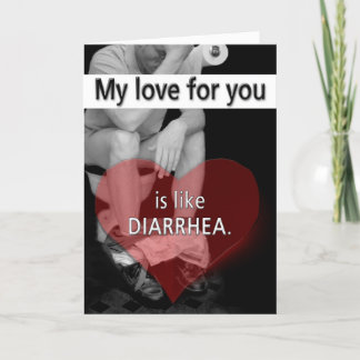 Tarjeta Festiva No puedo aguantar en San Valentín