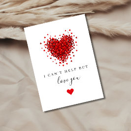 Tarjeta Festiva No Puedo Dejar de Amarte Corazón Romántico San Val