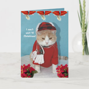 Tarjeta Festiva ¡No puedo esperar 'hasta navidad!