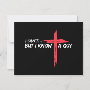 Tarjeta Festiva No puedo, pero conozco a un tipo Jesús que cruza F