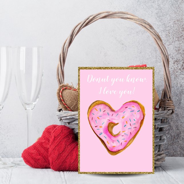 Tarjeta Festiva ¡No Sabes, Te Amo! Pink Donut Valentine (Subido por el creador)