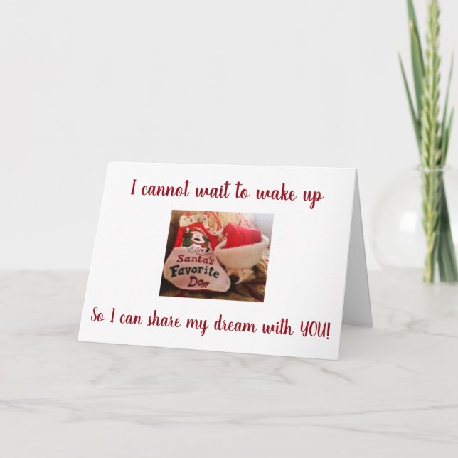 TARJETA FESTIVA **NO SE PUEDE ESPERAR A COMPARTIR MI SUEÑO CONTIGO (Anverso)