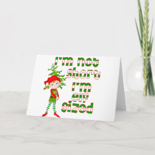 Tarjeta Festiva No soy pequeña, soy de tamaño medio