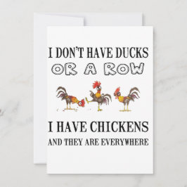Tarjeta Festiva No tengo pollos en la fila tengo pollos
