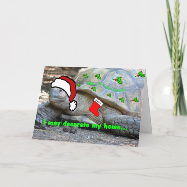 Tarjeta Festiva ¡No tengo una chimenea, Santa! (Anverso)