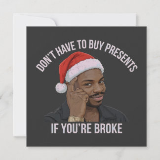 Tarjeta Festiva No Tienes Que Comprar Regalos Si Estás En Quiebra