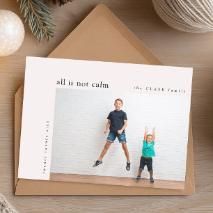 Tarjeta Festiva No todo es calma Navidades mínimos foto de niños V
