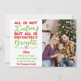 Tarjeta Festiva No Todo Es Tranquilo, Pero Todo Es Una Foto Brilla