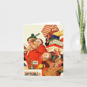 Tarjeta Festiva Noche antes de los Navidades