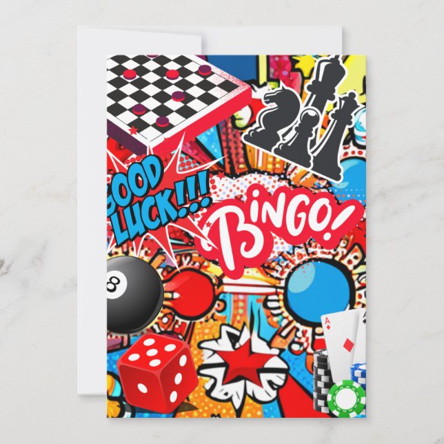 Tarjeta Festiva Noche de juego (Anverso)