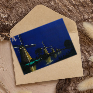 Tarjeta Festiva Noche de Kinderdijk
