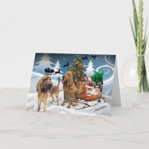 Tarjeta Festiva Noche de Navidades Bloodhound