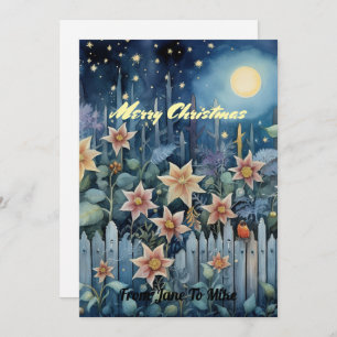 Tarjeta Festiva Noche de Navidades caprichosos