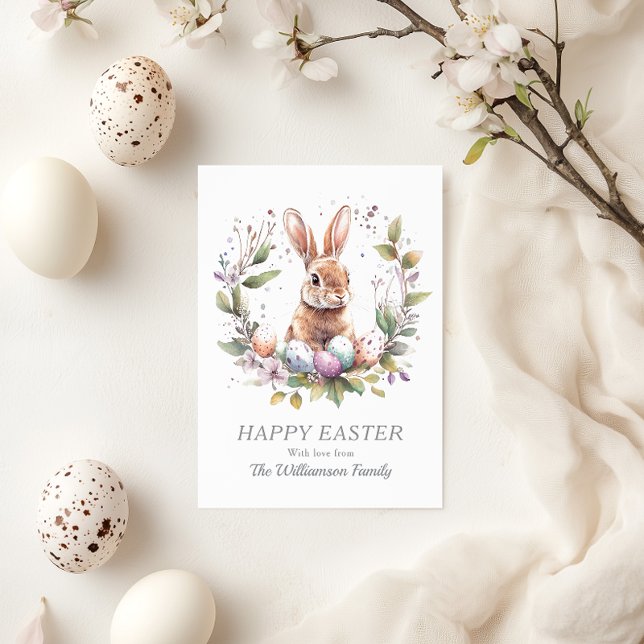 Tarjeta Festiva Noche de primavera de huevos de Pascua personaliza (See the collection for matching items for Easter Brunch celebrations)